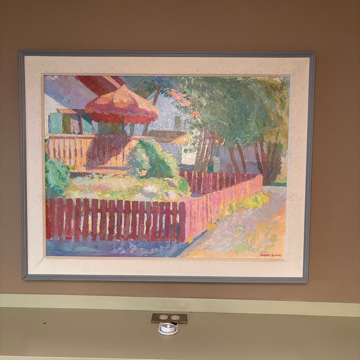 E106 1988 Susan Elkins Glorious Summer Day Oil on Board (30” x 24”)