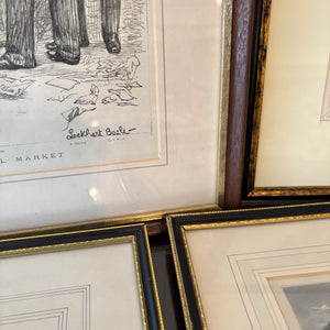 5 PIECE VINTAGE ARTWORK GROUPING - P323