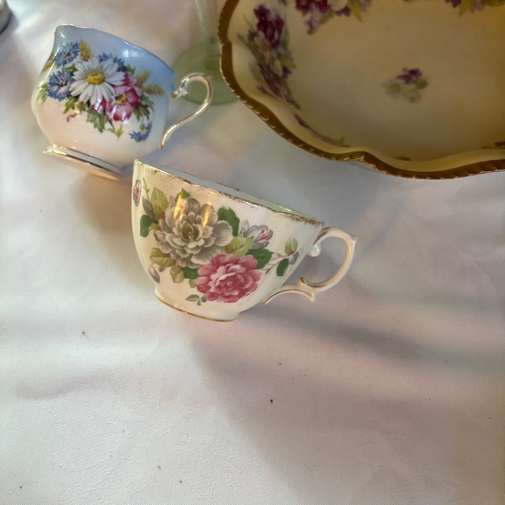 E136 Vintage teacups and more grouping
