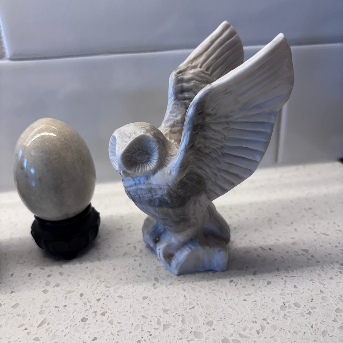 X261 Mini collectibles grouping (stone owl and more)