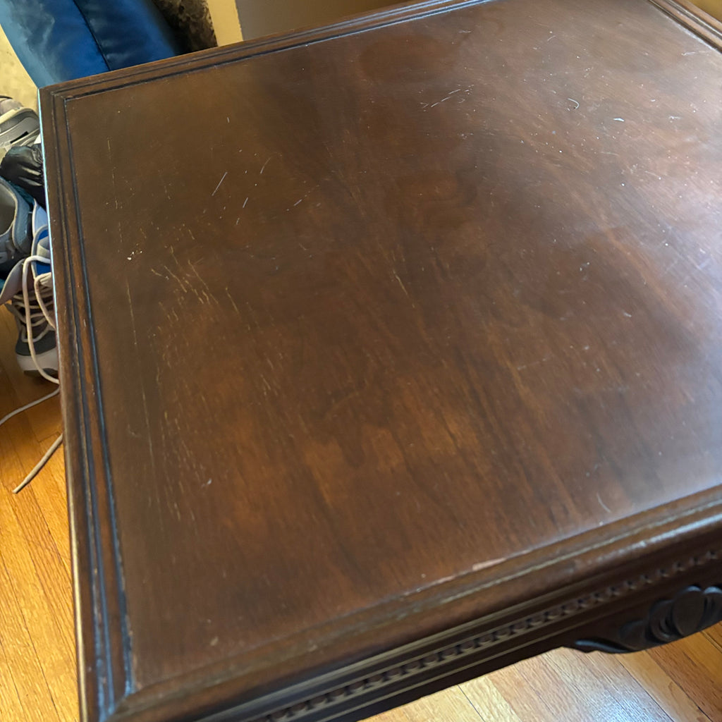 E119 Solid wood vintage accent table (28" x 22" x 32")