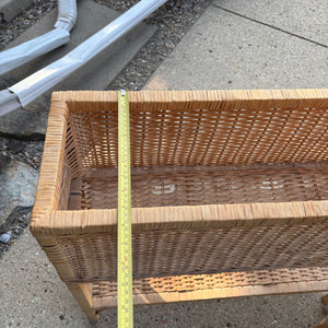 Wicker Stand and Wine Rack - M366