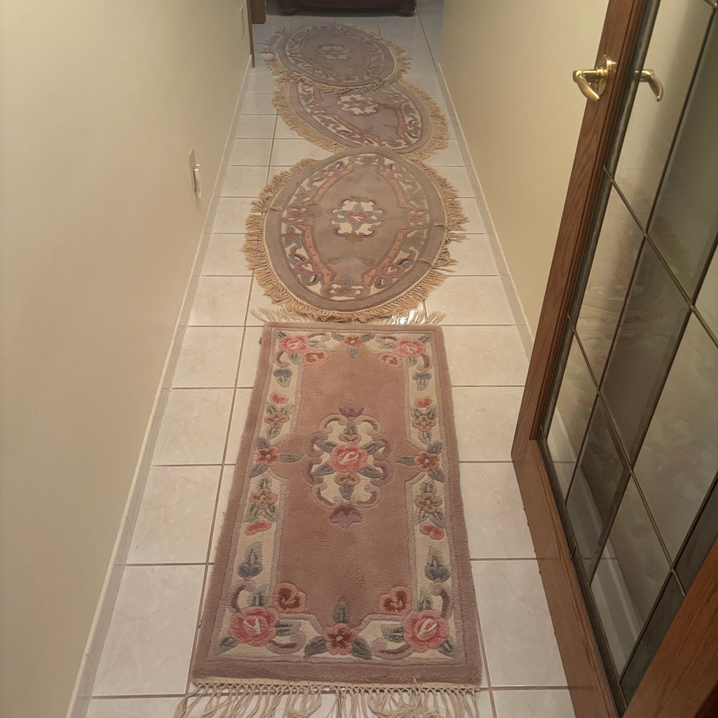 F197 Set of 4 Vintage area rugs