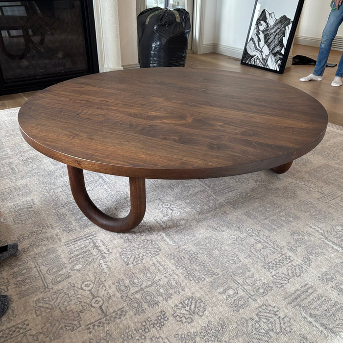 5’ Wide Solid Walnut Lock and Mortice Powell Coffee Table (Retail Value $4440) - L369