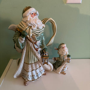 W846 Fitz and Floyd Grouping (12” Georgian Santa pitcher and more)