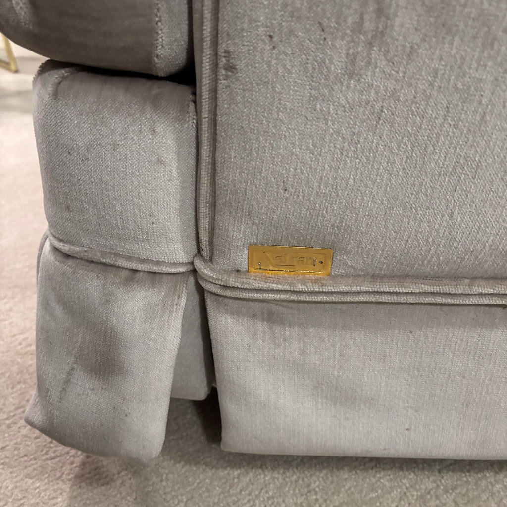E845B Vintage light grey velvety fabrics rocker recliner