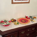 F175 Ceramic serving grouping (strawberry cake plate and more)