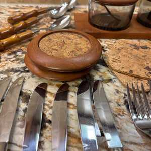 Mid Century Modern Wooden Flatware and More Grouping - M339