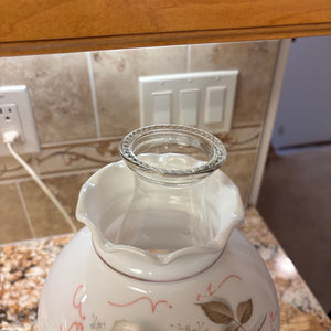 15.5” Tall Glass Lamp with Glass Shade - M335