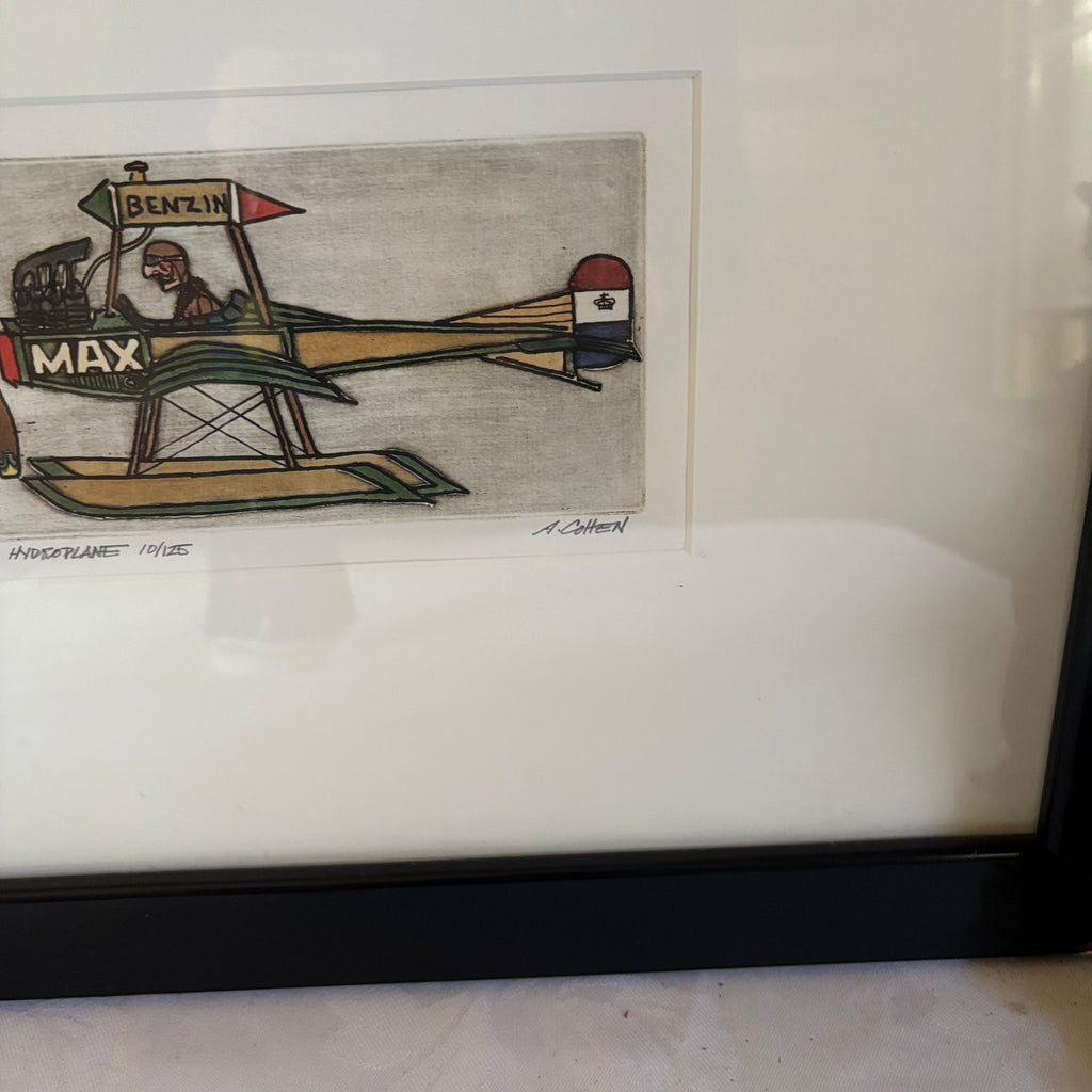 E142 Framed plane artwork grouping