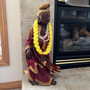 B422 25” Tall wooden Guanyin statue