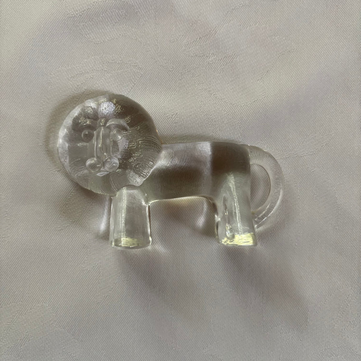 E109 Vintage Kosta Boda Lion clear crystal art glass vase and more grouping