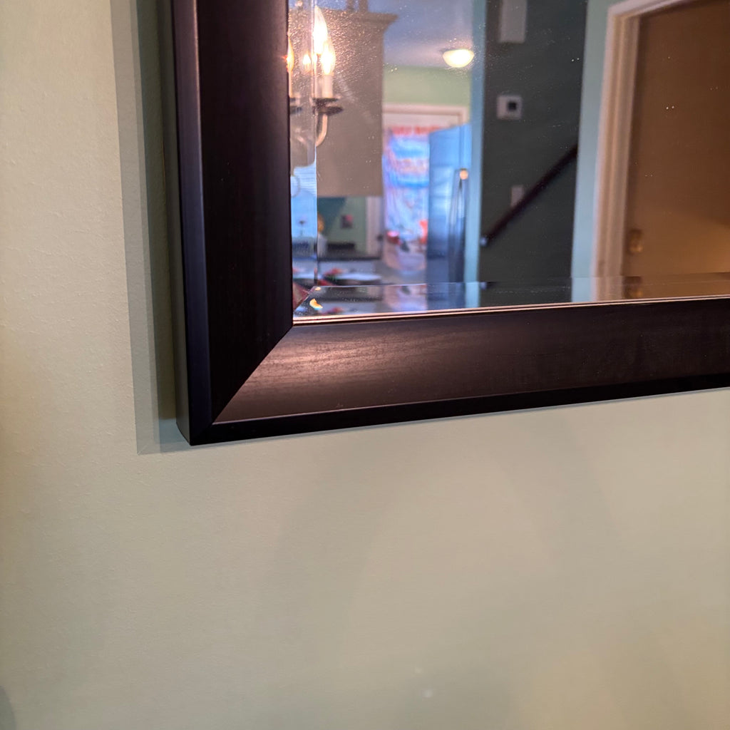 W825 24” x 36” Black framed heavy wall mirror