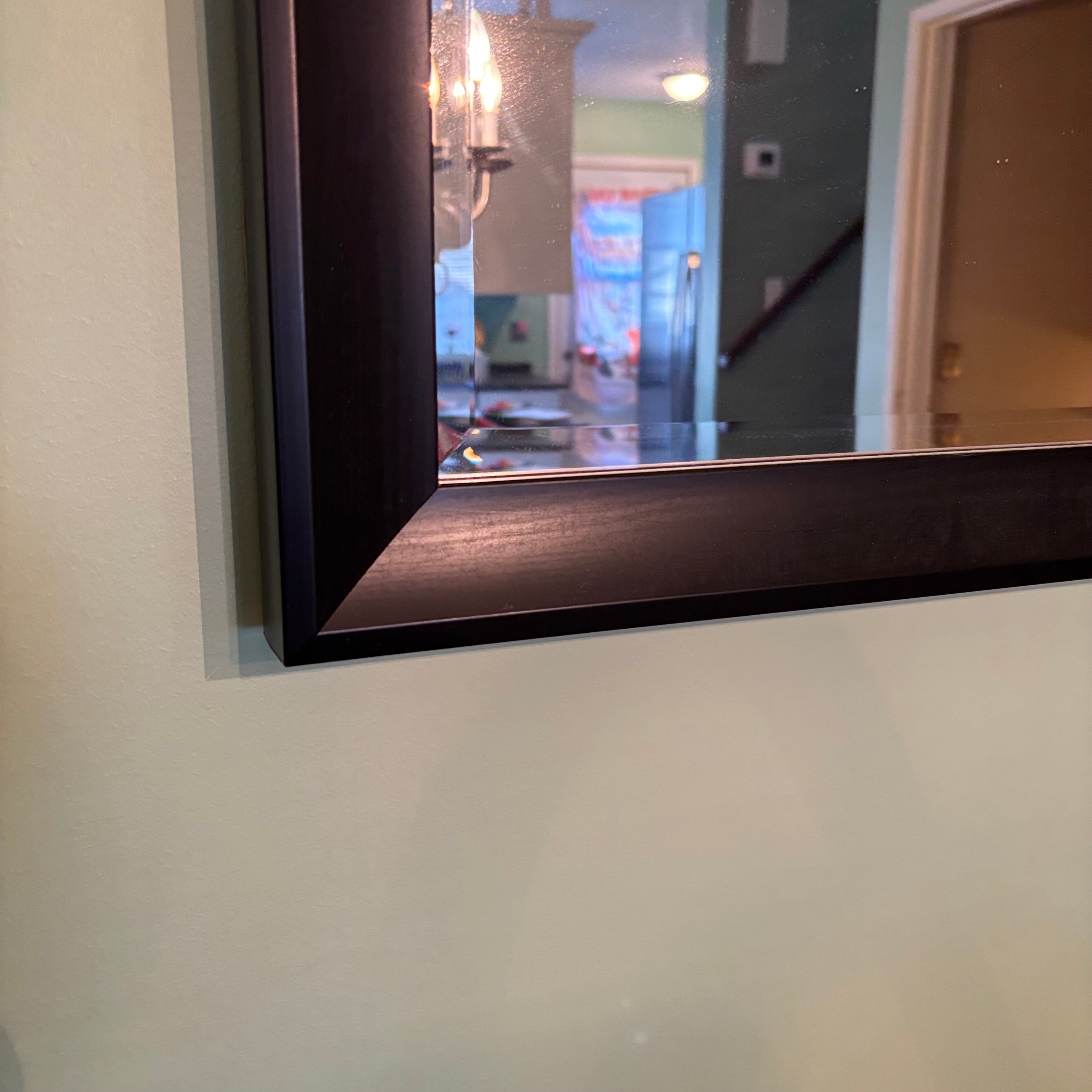 W825 24” x 36” Black framed heavy wall mirror