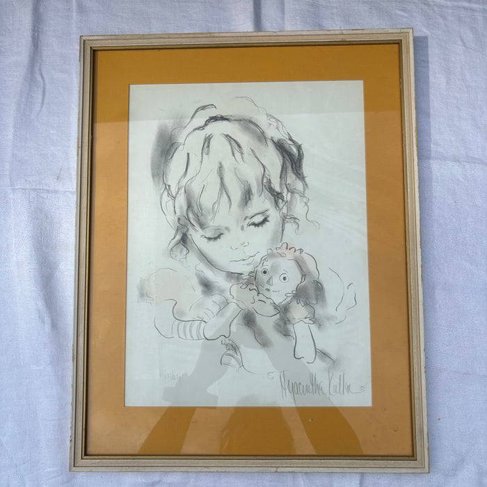 Vintage 19" x 14.5" Framed Sketch - R423
