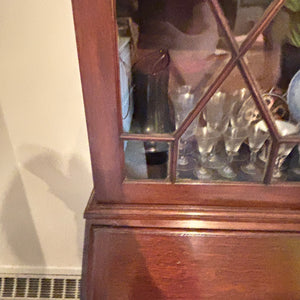 VINTAGE CHINA CABINET WITH SECRETARY DESK (CONTENTS NOT INCLUDED) - P103