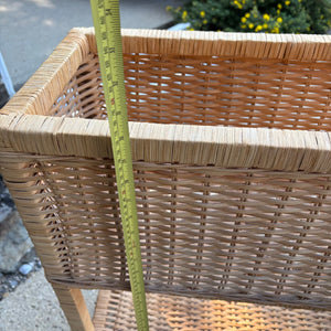 Wicker Stand and Wine Rack - M366