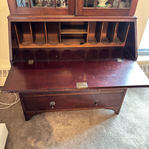 VINTAGE CHINA CABINET WITH SECRETARY DESK (CONTENTS NOT INCLUDED) - P103