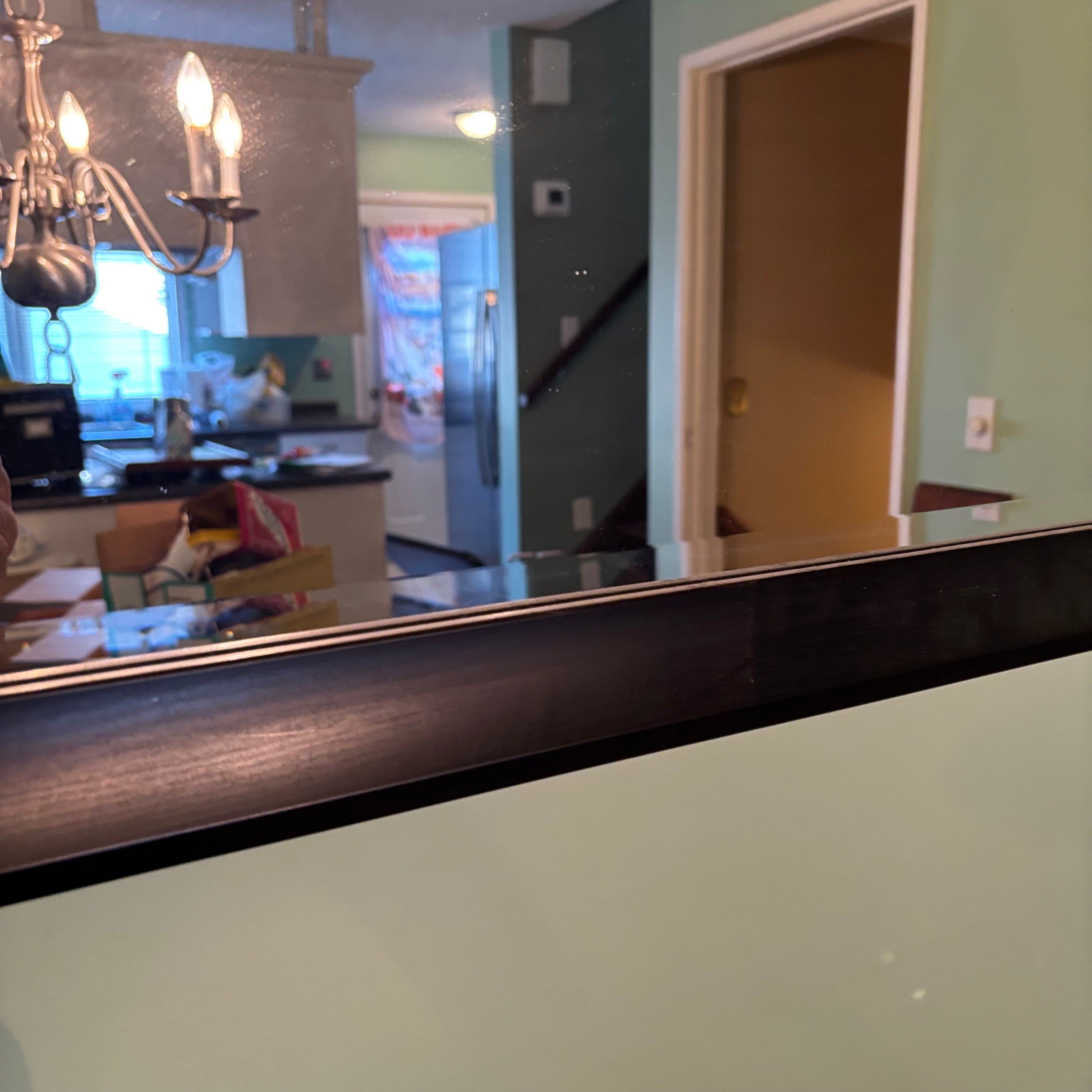 W825 24” x 36” Black framed heavy wall mirror