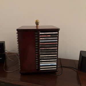 Stereo in Vintage Cabinet with CDs - M314
