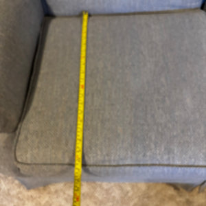 Vintage Loveseat with Blue/Grey Fabric - Z148