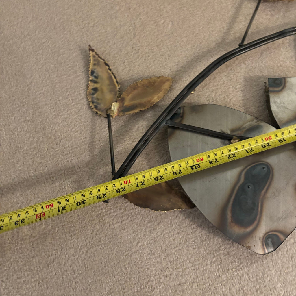 E854 Vintage metal owls wall hanging grouping
