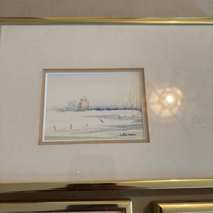 4 PIECE OFFSET FRAMED ARTWORK GROUPING - P264