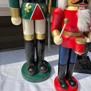 Tall Wooden Nutcracker Grouping (middle is missing its nose) - R428