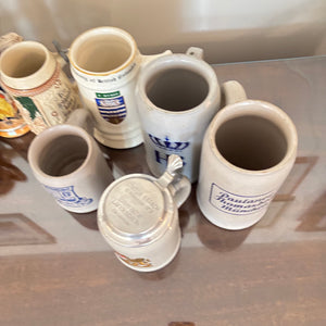 VINTAGE CROCKERY STEINS GROUPING - P179