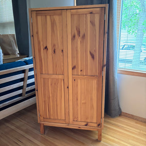 Vintage IKEA Pine Armoire - L501