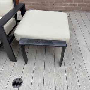 Set of 2 Brown Jordan Parkway Cushion Lounge Chairs with Footstool and Covers - M309