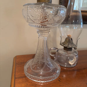 2 Vintage Glass Oil Lanterns  - M306