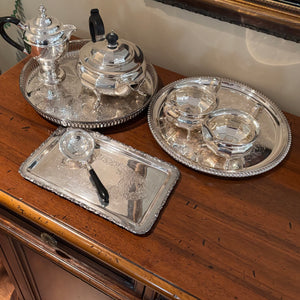 Vintage Silver Plated Grouping (Teapot, Coffee Pot and More) - M314