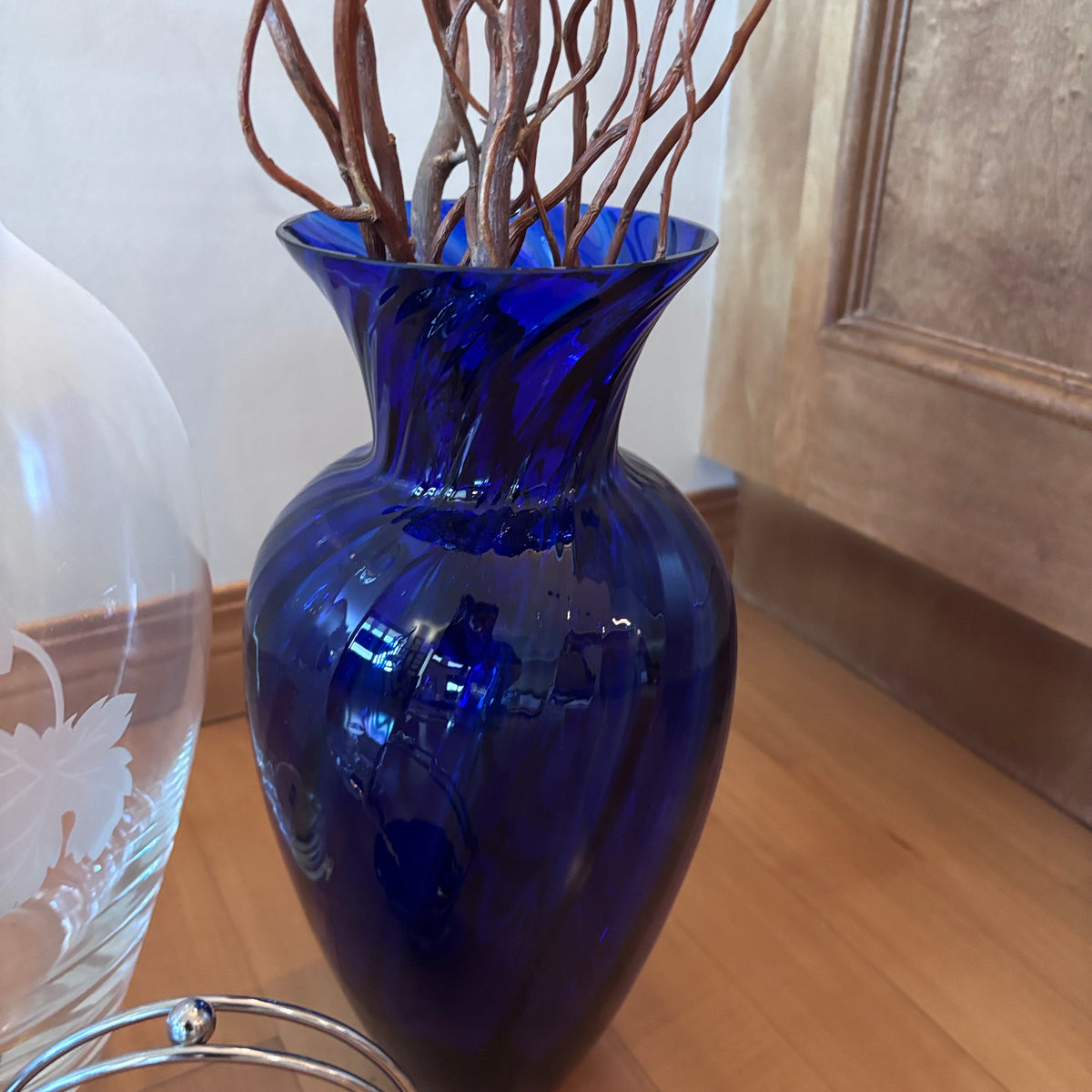X242 Vintage and more glass vases grouping (Etched vase has chip on rim)
