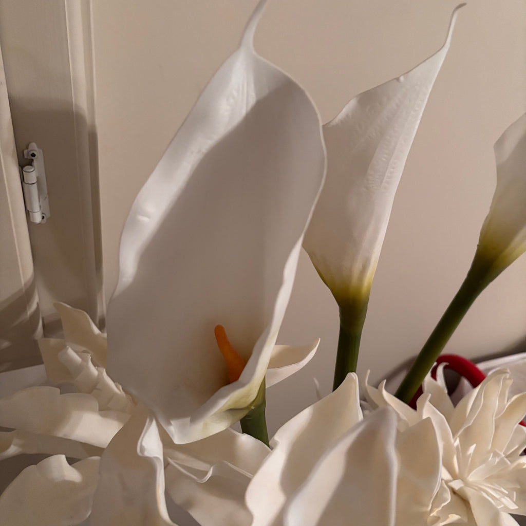 X236 Silk Florals and Candle holders grouping