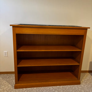Mid Century Modern Wood Room Divider/Book Case with Plant Stand (some damage on top) - Z146