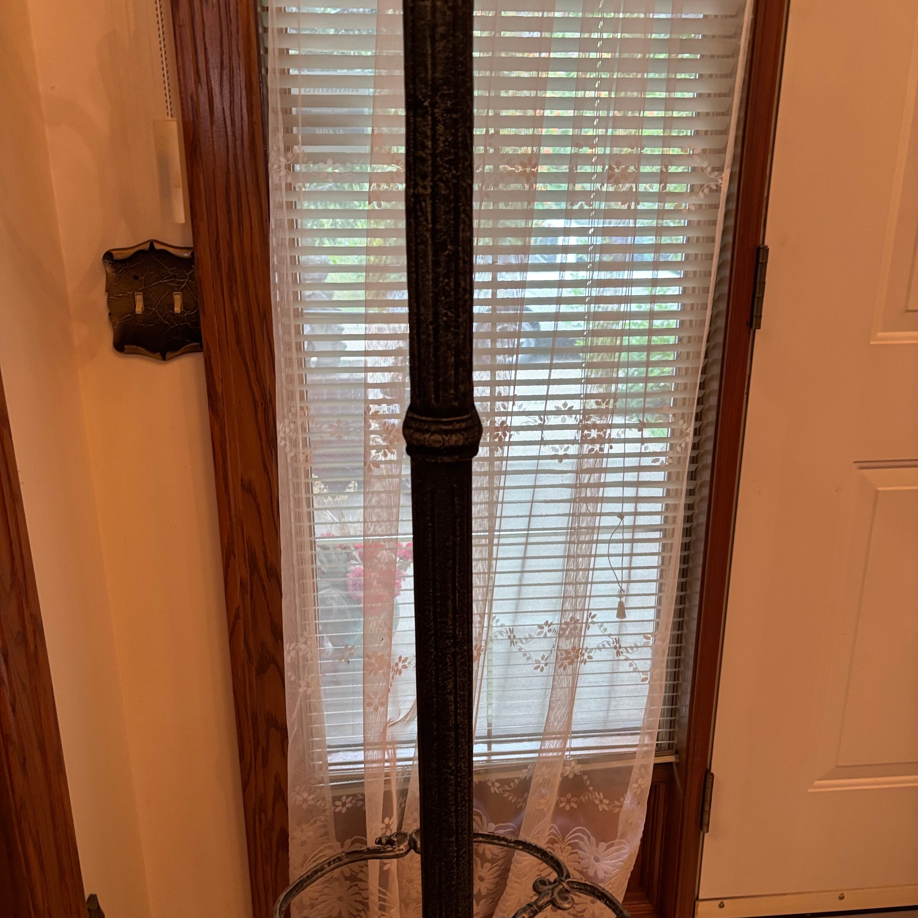 F194 70” tall Vintage extremely heavy cast iron coat tree