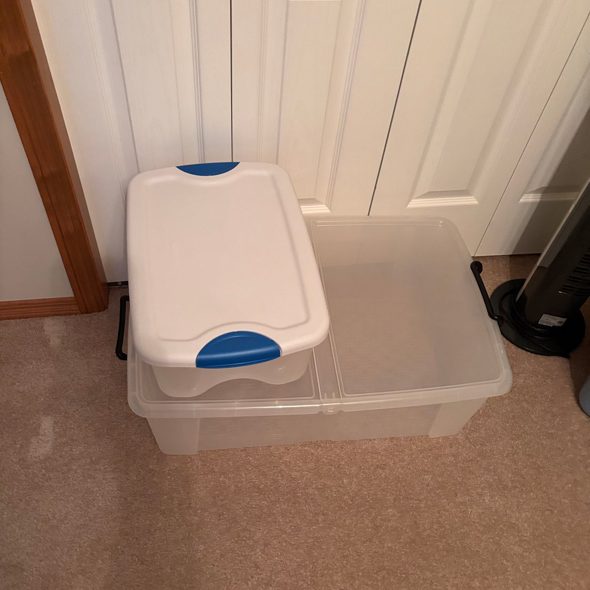 X233 Floor heater and storage bins