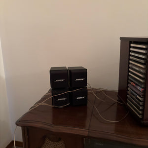 Stereo in Vintage Cabinet with CDs - M314