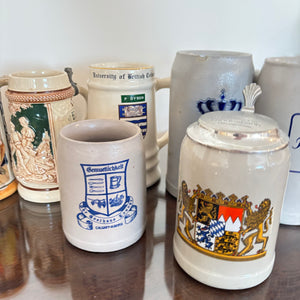 VINTAGE CROCKERY STEINS GROUPING - P179