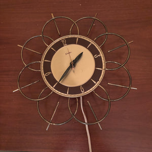 11.25" MCM Electric Wall Clock - R318