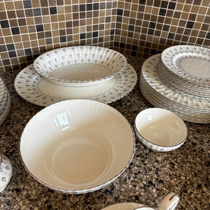 69 Piece Paragon Regency Print China (one teacup is chipped) - Z145