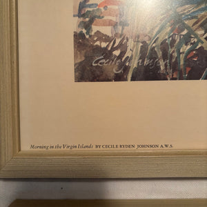 Set of 4 Vintage 20.5” x 16.5” Framed Cecile Johnson Prints - M321