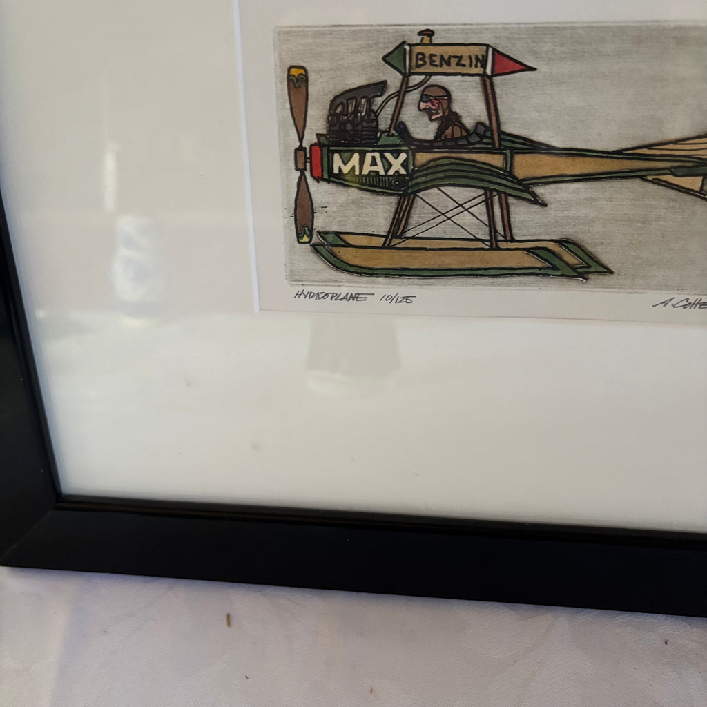 E142 Framed plane artwork grouping