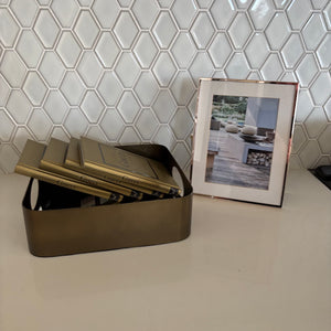 Mirrored Tray, Books and Picture Frame - G370