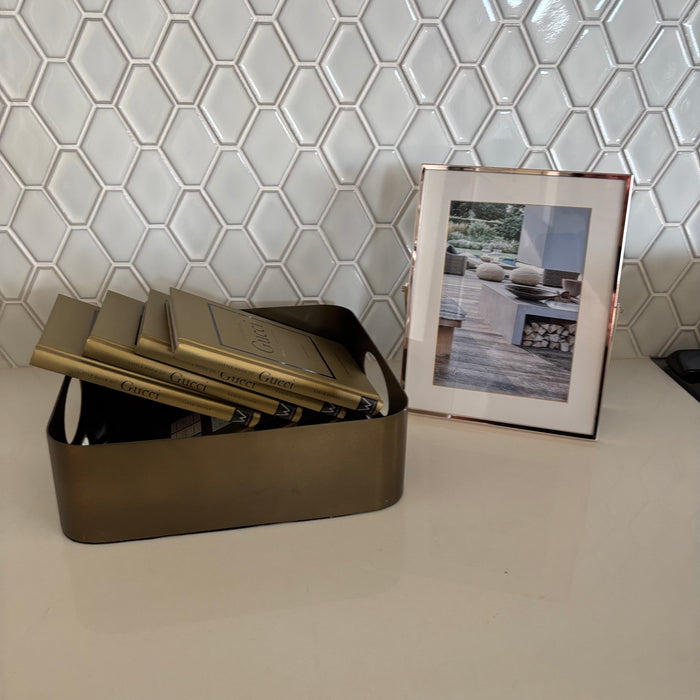 Mirrored Tray, Books and Picture Frame - G370