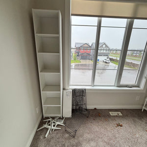 Home Storage Grouping (white shelving unit and more) - R543A