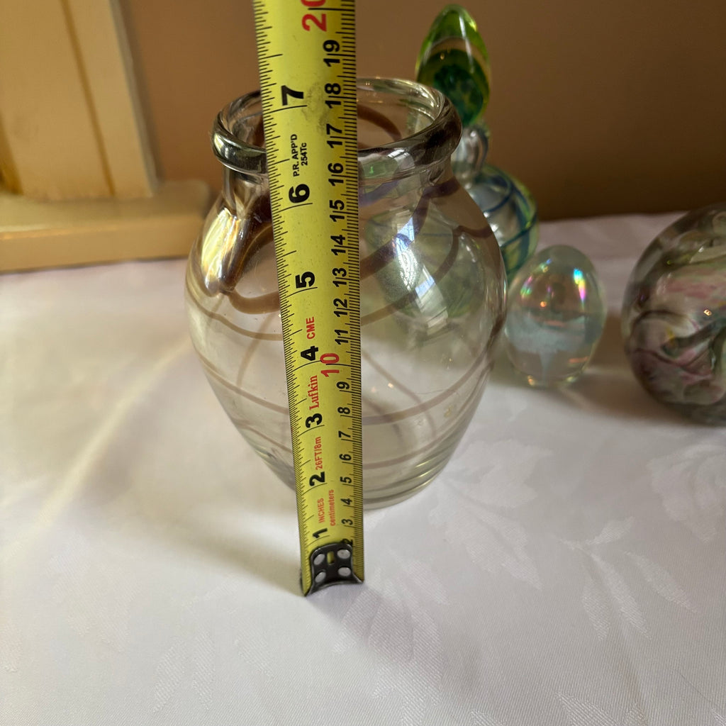 E110 Vintage art glass grouping