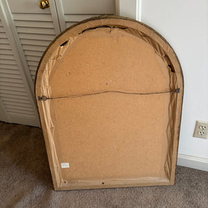 33" X 24" VINTAGE WALL MIRROR WITH CURVED FRAME - P239