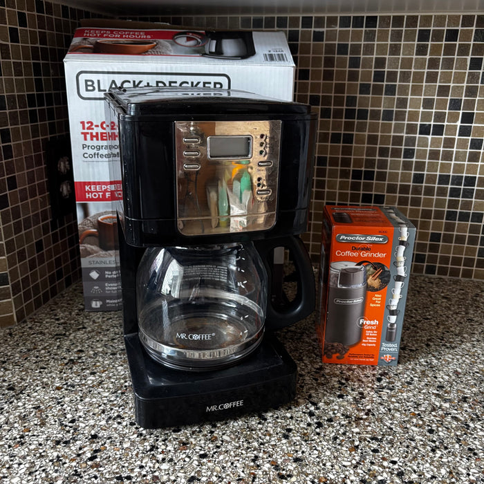 Coffee Maker and New in the box Coffee Grinder - Z108